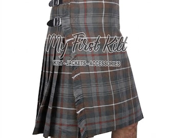 Falda escocesa Mackenzie de tartán desgastado de 8 yardas para hombre - Falda escocesa de tartán pesado de 16 oz - Falda escocesa Highlander hecha a medida - Falda escocesa artesanal de primera calidad
