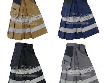 Schottischer taktischer Kilt Kilt - Schottischer Kilt für Männer - Handgemachter Kilt mit Kilt - Sondergröße