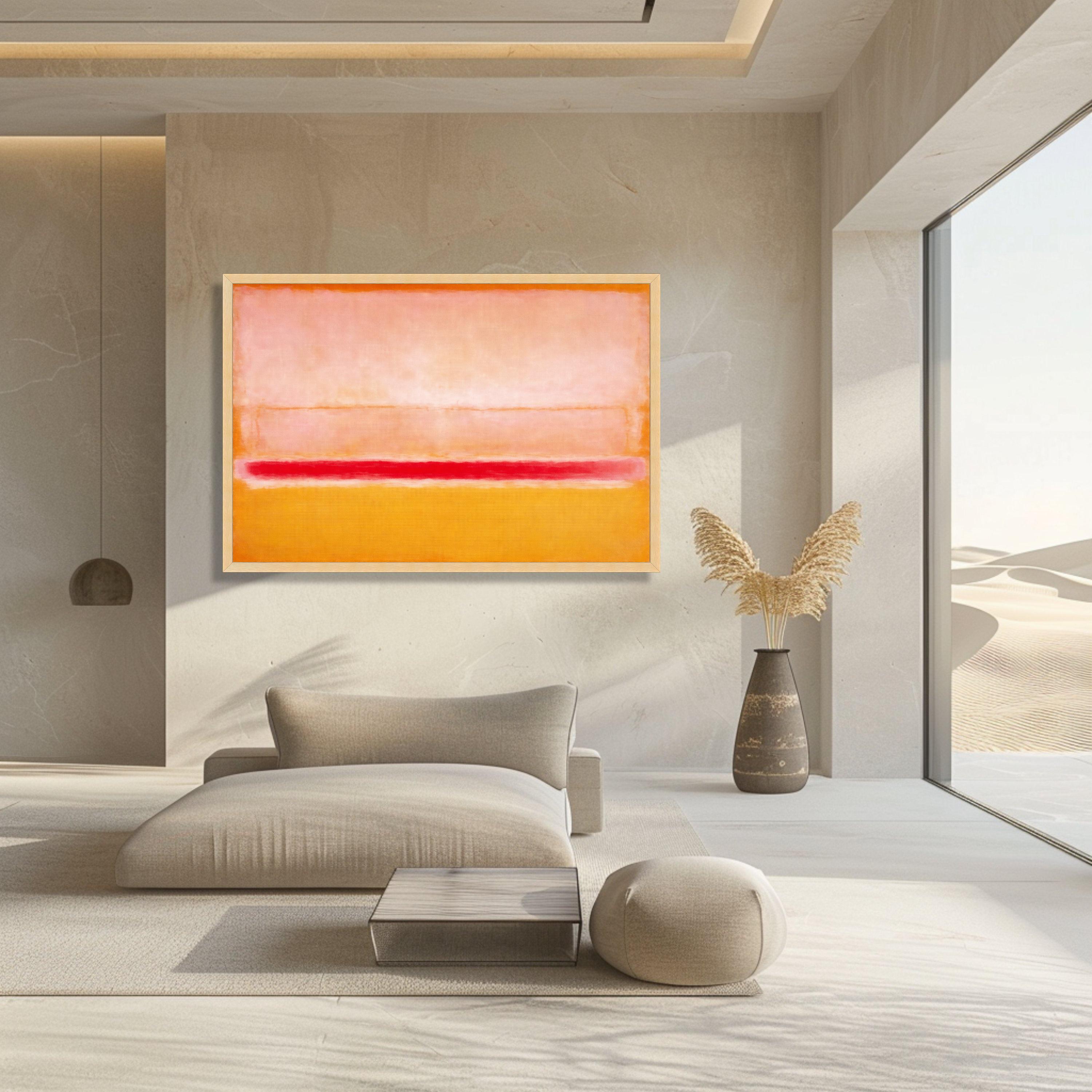 Modern Abstract Canvas Wall Art, Color Block Design, Soft Pastel and ...