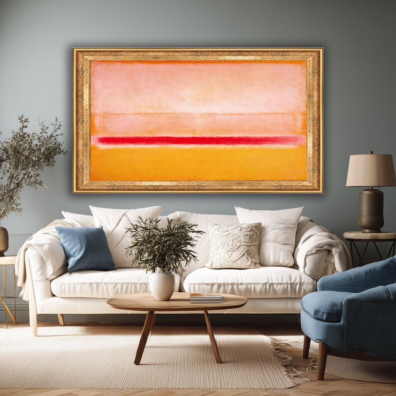 Modern Abstract Canvas Wall Art, Color Block Design, Soft Pastel and ...