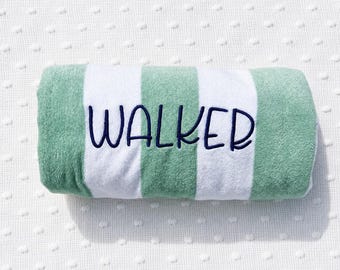 Personalized Embroidered Beach Towel | Embroidered Name Towel | Bridesmaid Gift | Vacation Towel