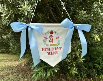 Personalized First Day of School Heirloom Banner