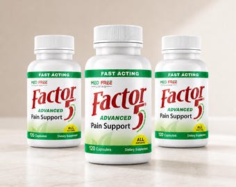 3 Pack Med Free Living Factor 5 Mobility Freedom Joint Muscle Support Capsules