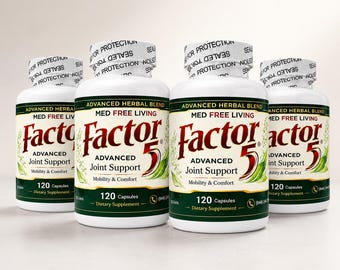 4 Pack Factor 5 Joint Flexibility Support Complex 120 Capsules Packaging May Vary