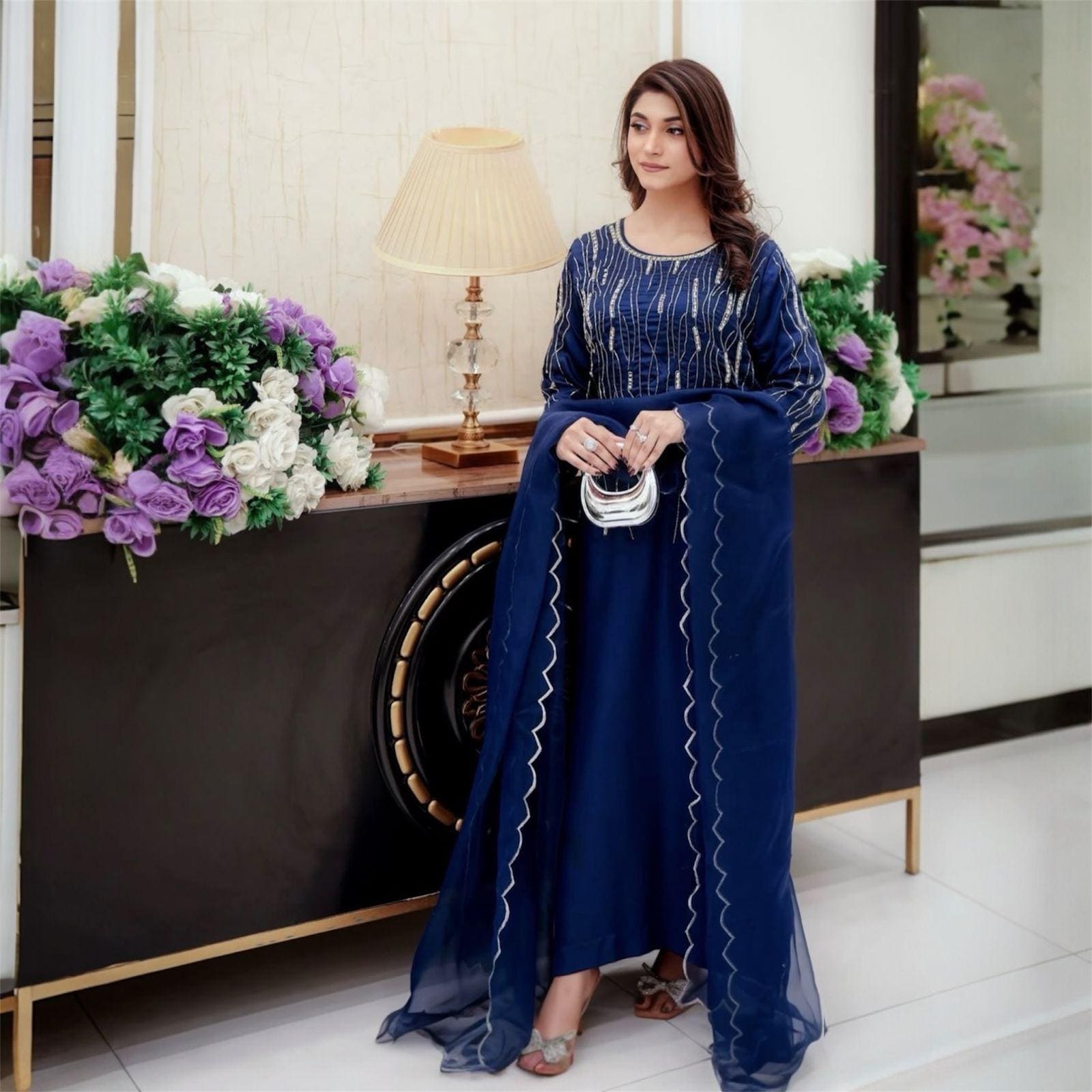 sachin and babi light blue dress A Guide to the Season's Best Holiday Dresses main image 1