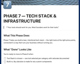 Startup Master OS: fase 7: technische stack en infrastructuur | Begripsjabloon | Opstarttools