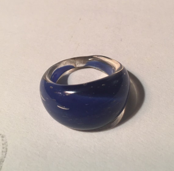 Vintage Hand Blown Glass Ring Etsy Ireland