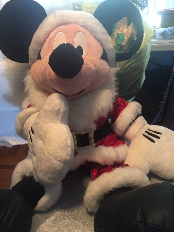 santa mickey plush