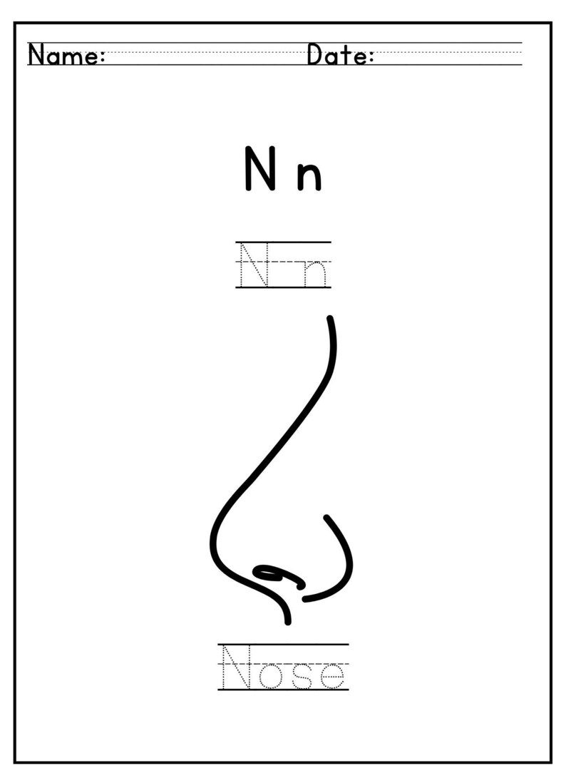 Trace Abc R Alphabet Tracing Worksheets A-Z | Handwriting Practice (PDF) - Etsy