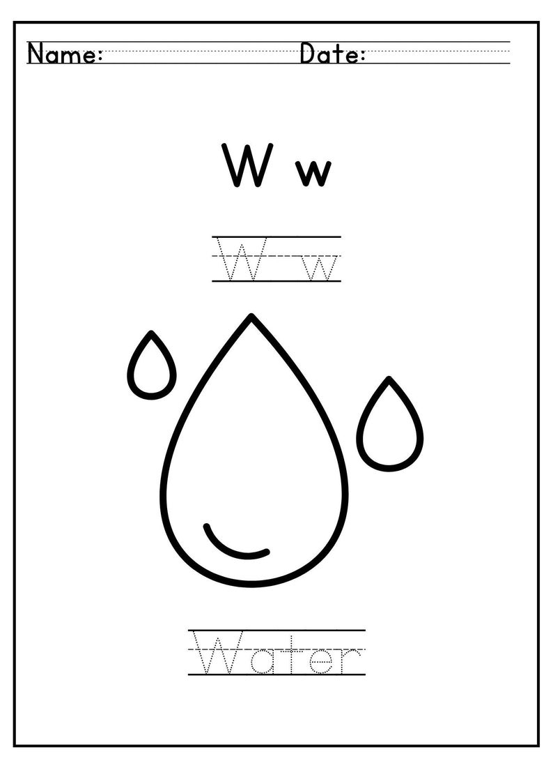 Tracing Work.pdf Alphabet Tracing Worksheets A-Z | Handwriting Practice (PDF) - Etsy