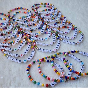 Personalised name bracelet - handmade beaded jewellery for gift - bulk bracelets
