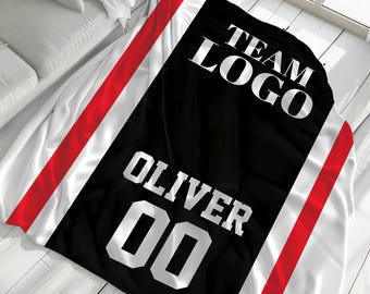 Personalized Team Blanket, Custom Sports Blanket, School Team Gift For Athletes