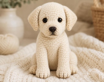 Realistischer Labrador Häkelanleitung, PDF, Amigurumi Welpe Anleitung (Instant Download)