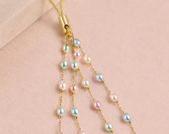 Pulsera colgante con dije de plata y oro de 18 quilates para teléfono, trébol de la suerte, ojo protector, perla, cristal arcoíris, piedra negra, morada y azul océano. Regalo ideal.