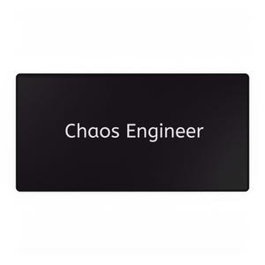Chaos Engineer Desk Mat | Black Desk Pad, Minimal Tech Office Accessory