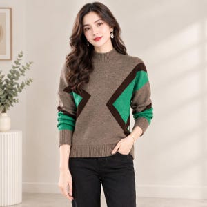 Women’s Long Sleeve Knit Sweater Casual Cozy Top