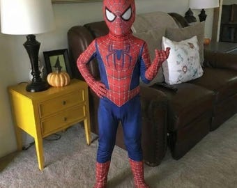 Disfraz de Spider-Man para niños, body con estampado de telaraña, regalo para niños y niñas, traje elástico para cosplay.