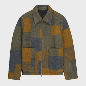 Carmy Wool Patchwork Jacket | The Bear Inspired Colorblock Coat