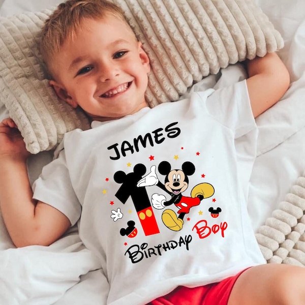 Birthday Family Mickey Minnie  Mouse Matching Shirts, Mouse Theme Birthday Outfit, Daddy Mommy Birthday Squad Shirts, Custom Name Age Shirt