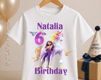 Personalised birthday t-shirt Unicorn Academy