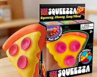 Nowe, rzadkie, zapieczętowane, NeeDoh Squeezza Pizza, zabawki do ściskania Nee Doh
