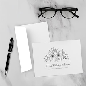 Wedding Planner Thank You Card From Couple, Coordinator Appreciation Gift Card