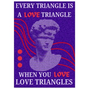 Póster de triángulo amoroso