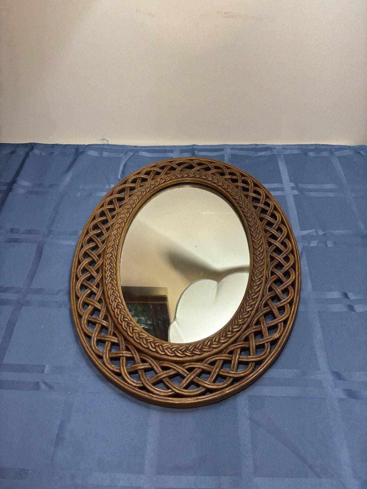 Vintage Rattan Mirror - Etsy