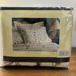 Sábanas y fundas de almohada Martex King Size 100% franela de algodón Ariel Floral NIP