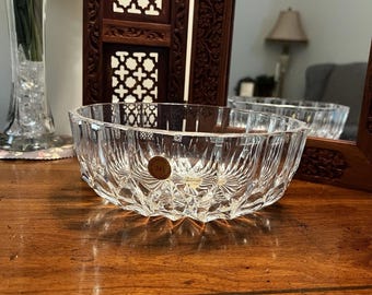 Vintage Nachtmann Bleikristall 24% Lead Cut Crystal Bowl Bavaria Germany 7.5”