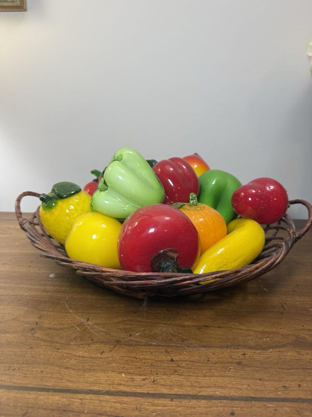 Decorative Glass Vegetables and Fruits - Etsy