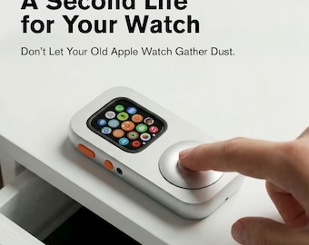 Kayoura RePod Aluminum Alloy Protective Case for Apple Watch Series - Classic iPod Inspired Design with Faux Click Wheel.