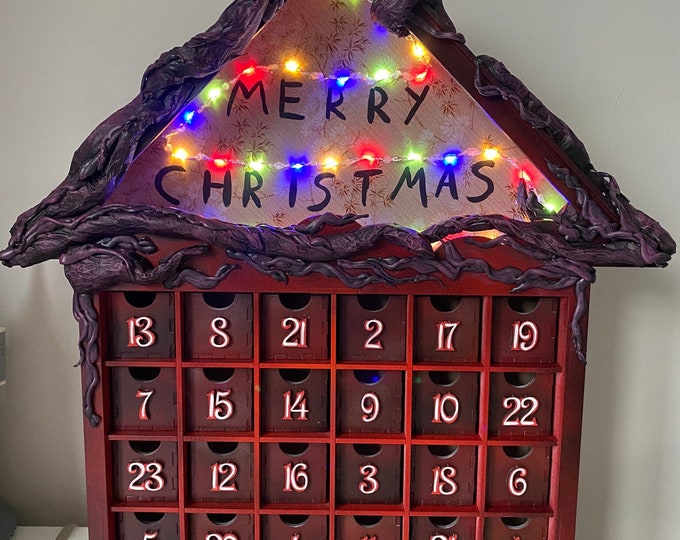 Handmade Stranger Things Advent Calendar Etsy Handmade Stranger Things Advent Calendar Etsy