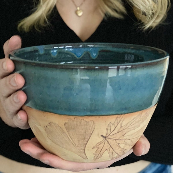 Woodland pottery nesting bowl-Free shipping-