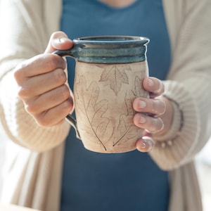 Coffee Lover Pottery Mug Handmade Mug Gift for Her/Him, Wedding Party, Ceramics by Julia E. Dean image 1