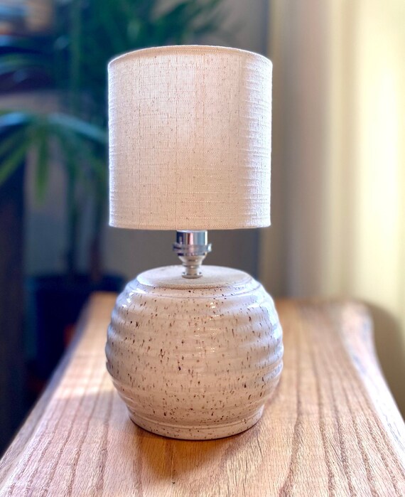 Speckled ceramic lamp deals