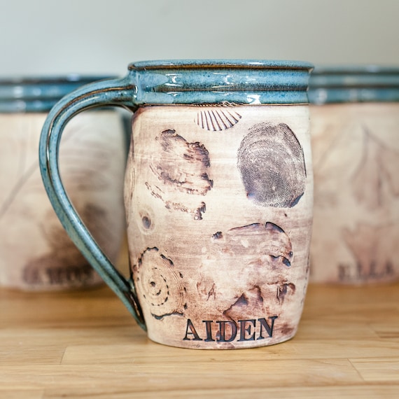 Beach Sea Shells Ceramic Coffee Mug Cup 10 Fluid Ounces Blue Beach Sea Shells Ceramic Coffee Mug Cup 10 Fluid Ounces Blue