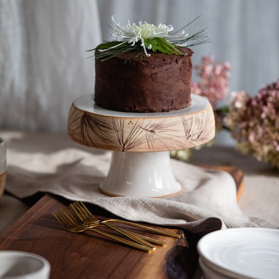 Ready to Ship Handmade Cake Stand 8 Inch Ceramic Cake Plate - Etsy Australia