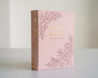 King James Version Holy Bible – Pink LeatherTouch, Giant Print, Red Letter Edition