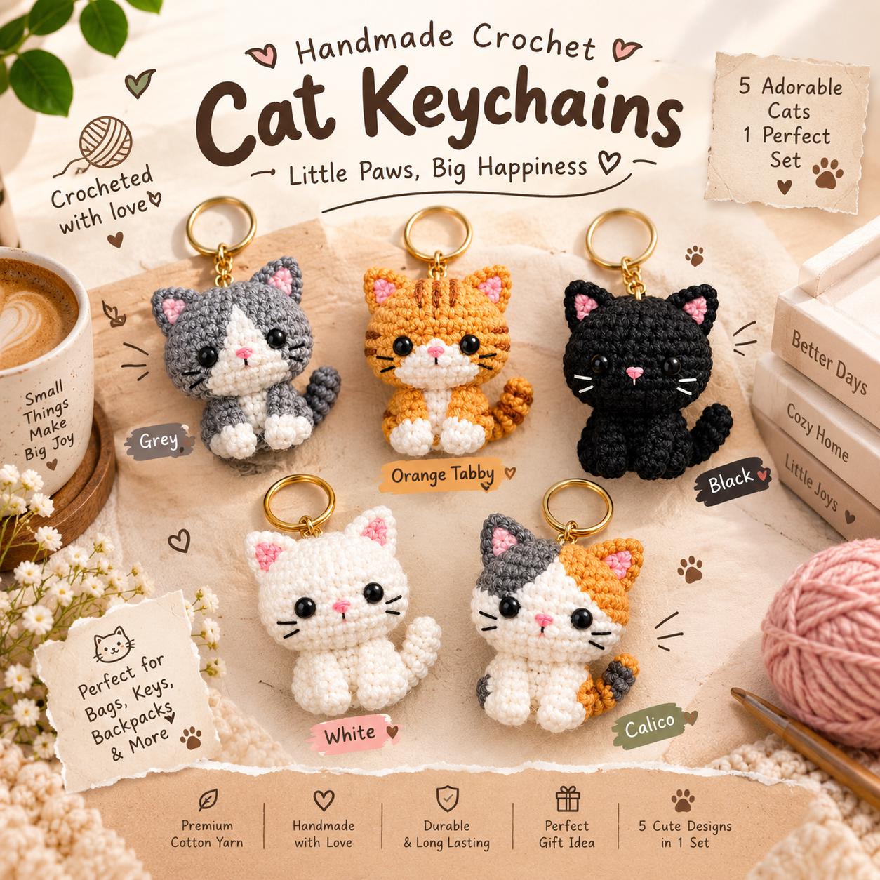 猫のあみぐるみ - Etsy 日本