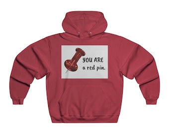 Sie sind ein roter Pin Hoodie | rote Bilder, intellektuelle Sweatshirt | Rot Anstecker | Eine Theorie, die dein Leben verändern wird
