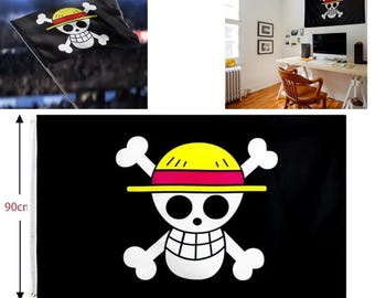 One Piece Luffy Straw Hat Pirate Flag – Anime Polyester Banner (3x5 Ft)