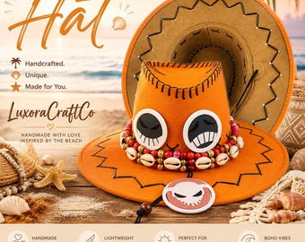 Anime Pirate Ace Cowboy Hat | Unisex Cosplay Sun Cap, One Piece Inspired Streetwear