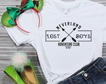 Lost Boys Adventure Club Peter Pan geïnspireerd T-shirt, shirt Park Aesthetic Boutique, premium Bella canvas-kleding