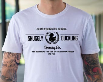 The Snuggly Duckling Tangled Inspired Tee, Park Aesthetic Boutique Shirt, Premium Bella Canvas Apparel