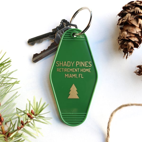 Shady Pines Dark Green Key Tag - Golden Girls Keychain