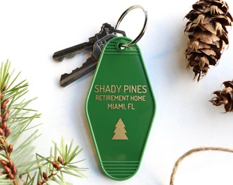 Shady Pines Dark Green Key Tag - Golden Girls Keychain