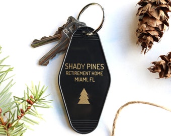 Shady Pines Black Key Tag - Golden Girls Keychain