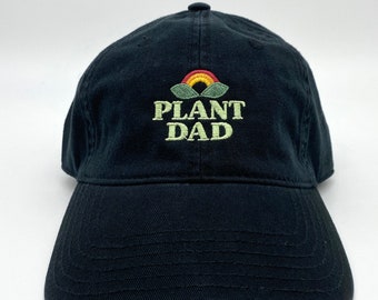 Plant Dad -  Dad Hat Style for Plant Lover - Black or Dark Green