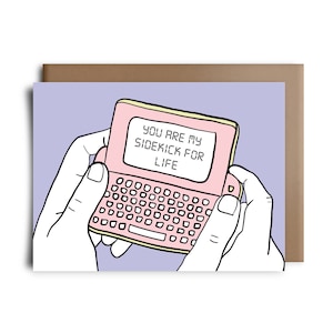 Sie sind mein Sidekick für das Leben - Telefon Grußkarte - Freundschaftskarte - BFF-Karte